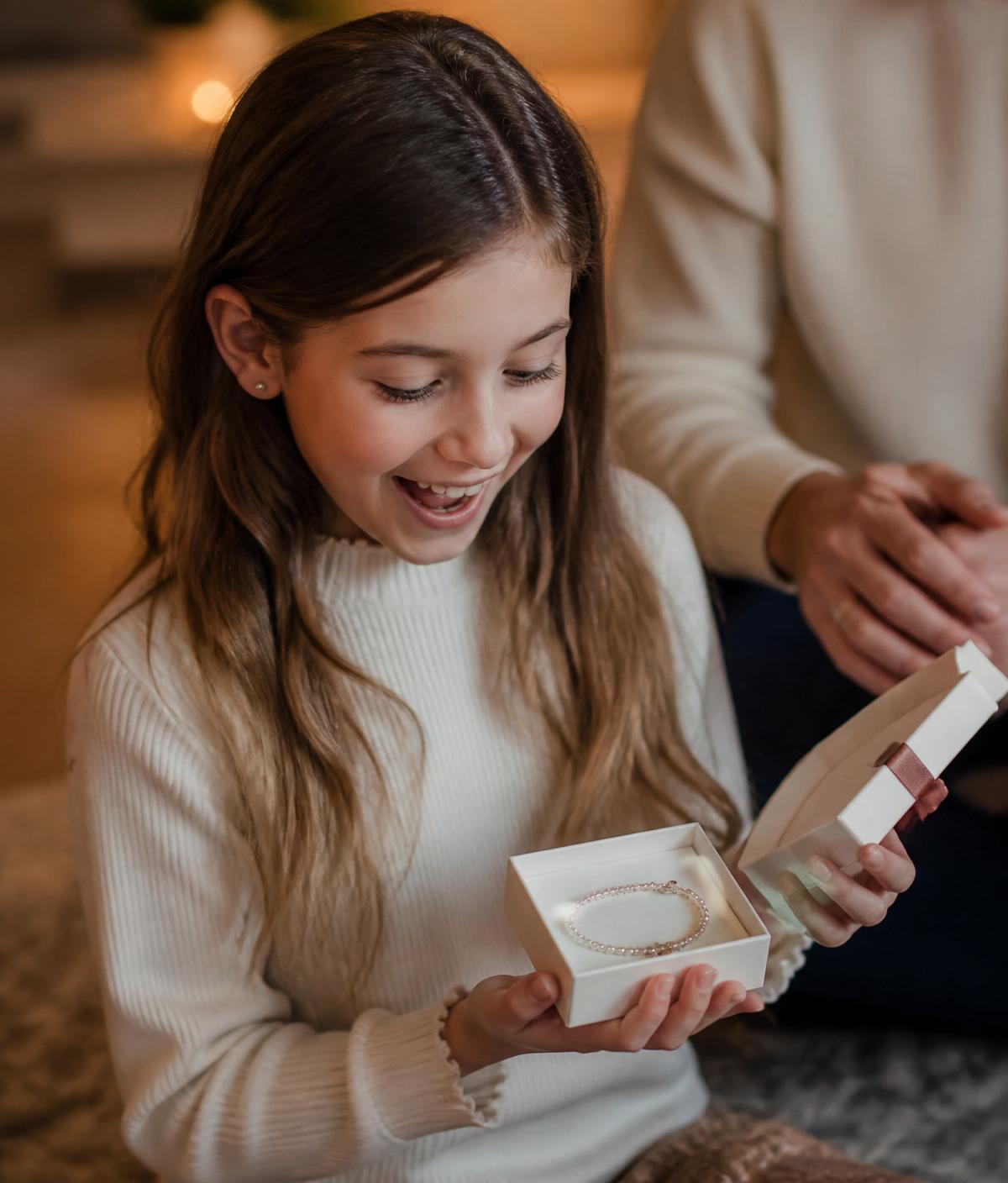 Enfant qui découvre son bracelet Kidanimo